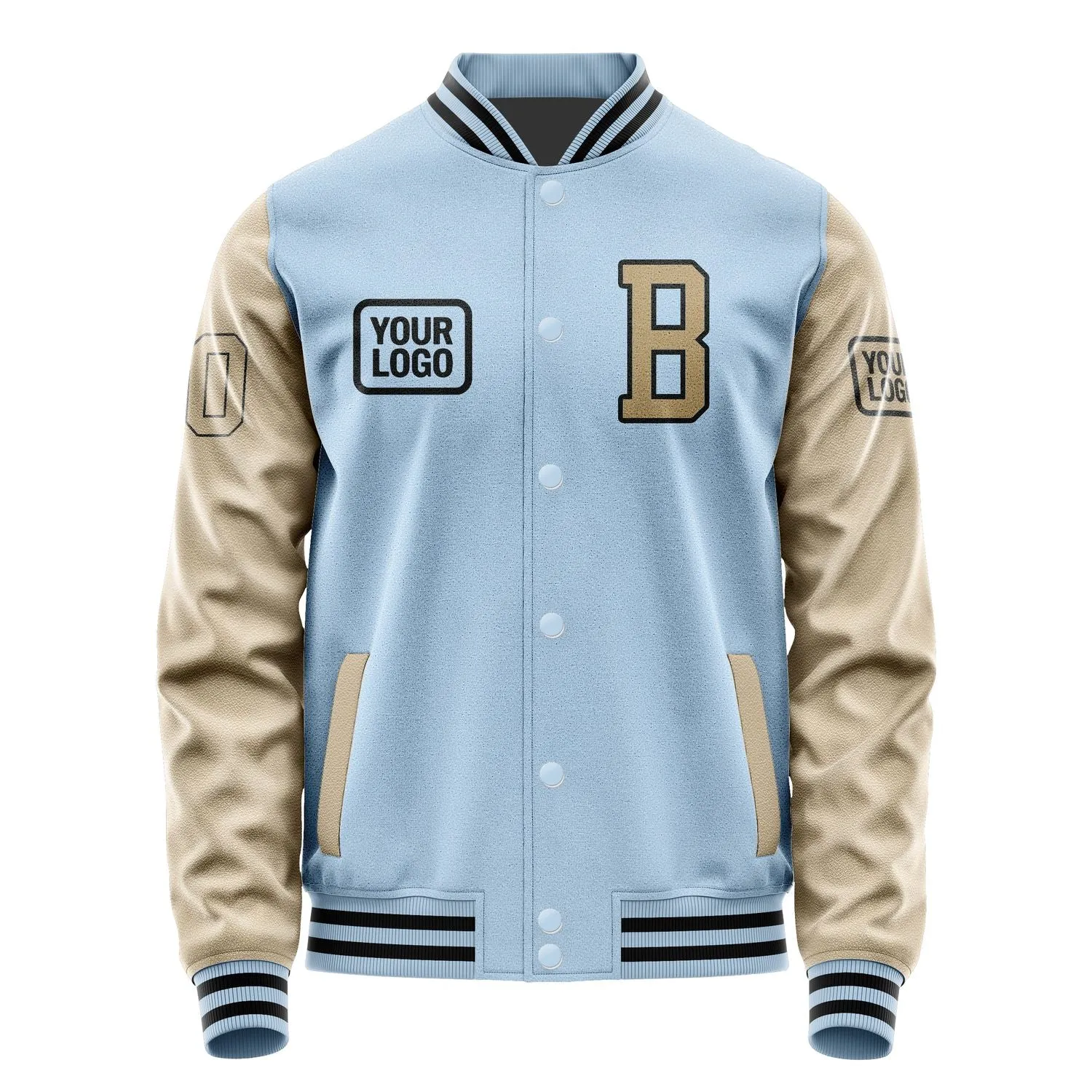 Custom Light Blue Light Khaki Jacket