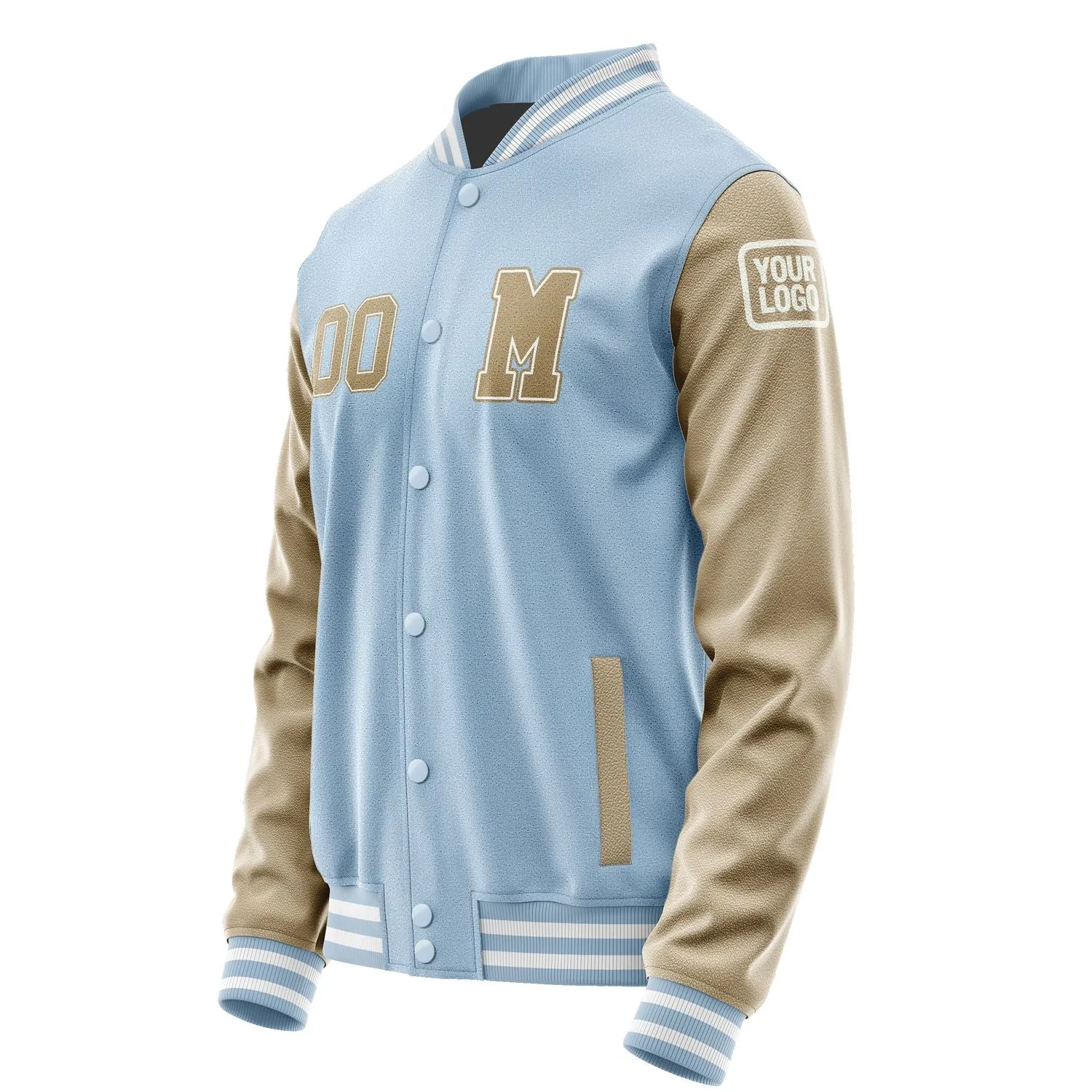 Custom Light Blue Light Khaki Jacket