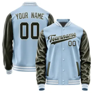 Custom Light Blue Olive Jacket