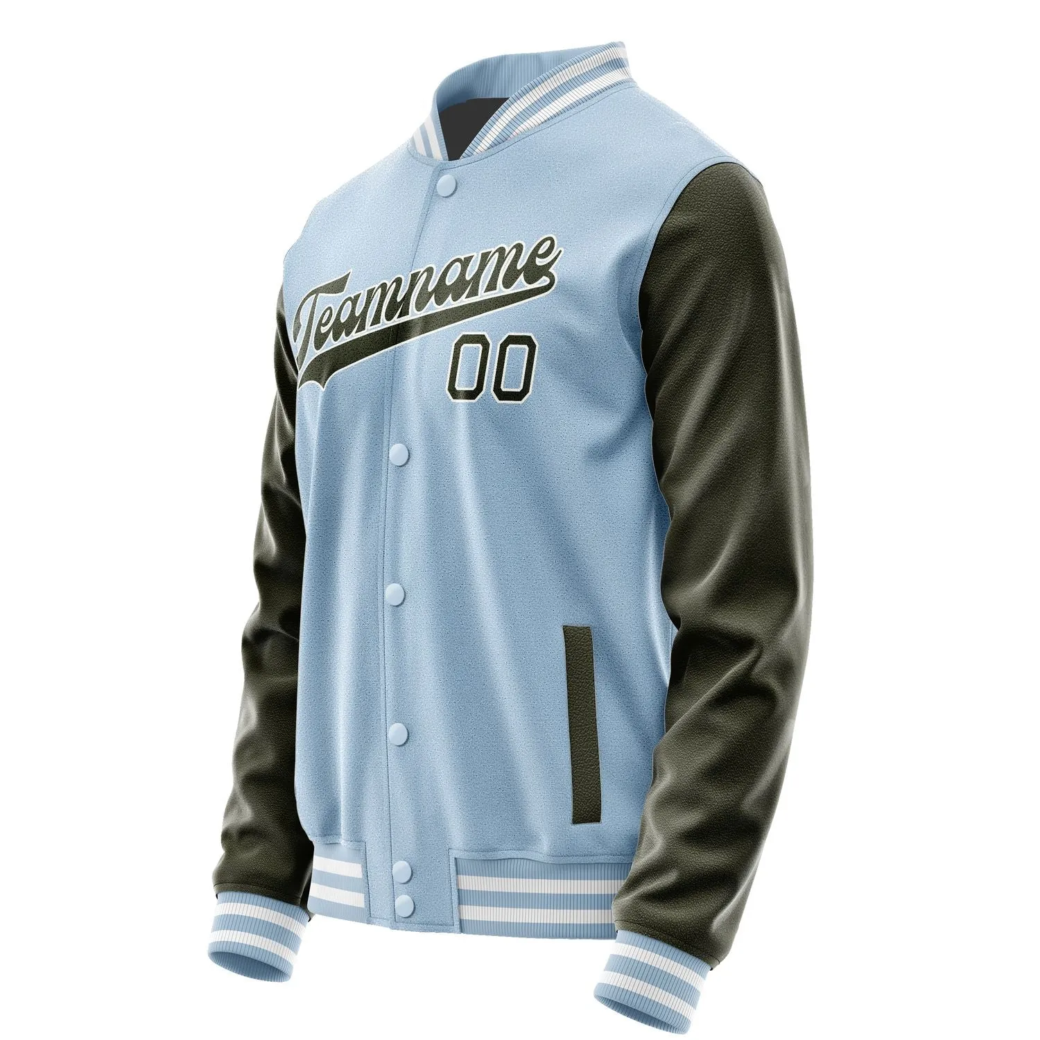 Custom Light Blue Olive Jacket