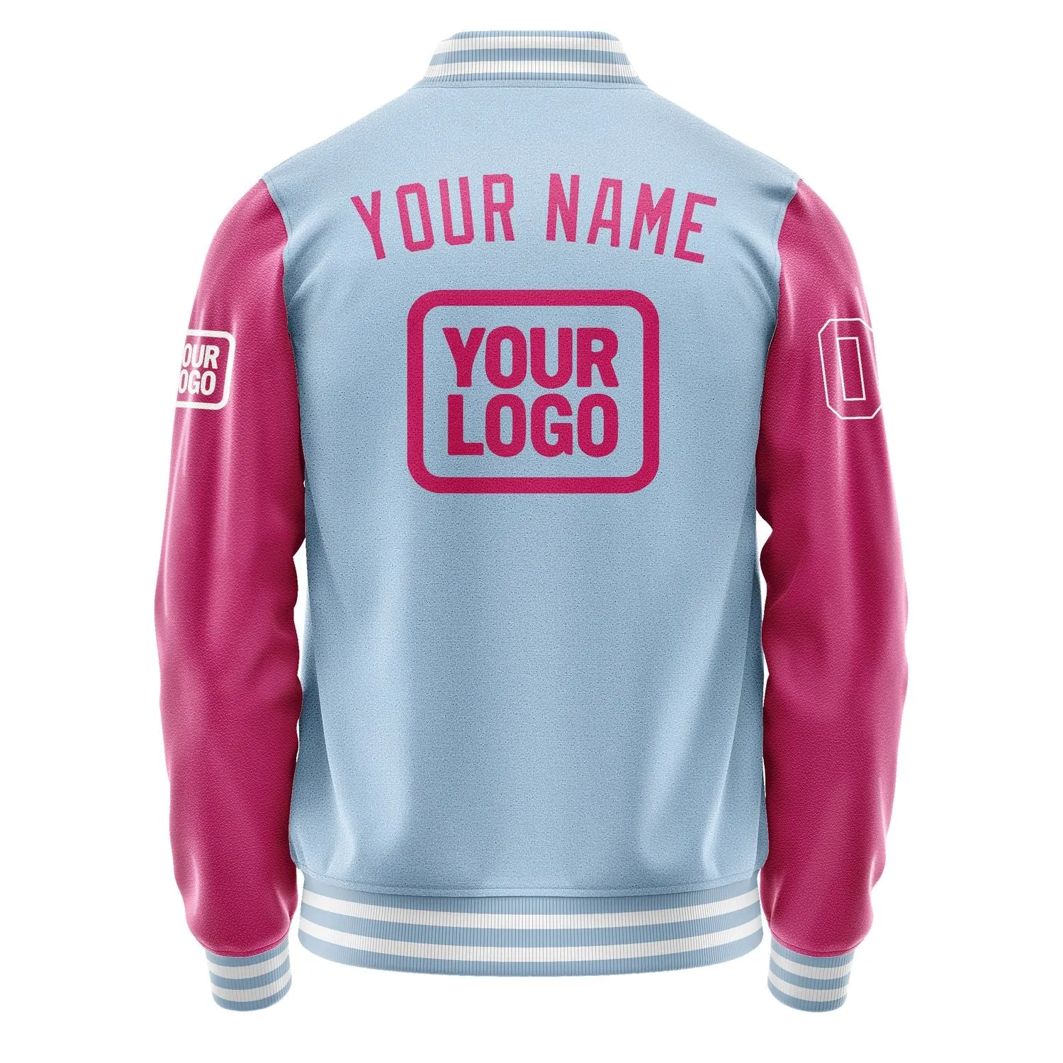 Custom Light Blue Pink Jacket