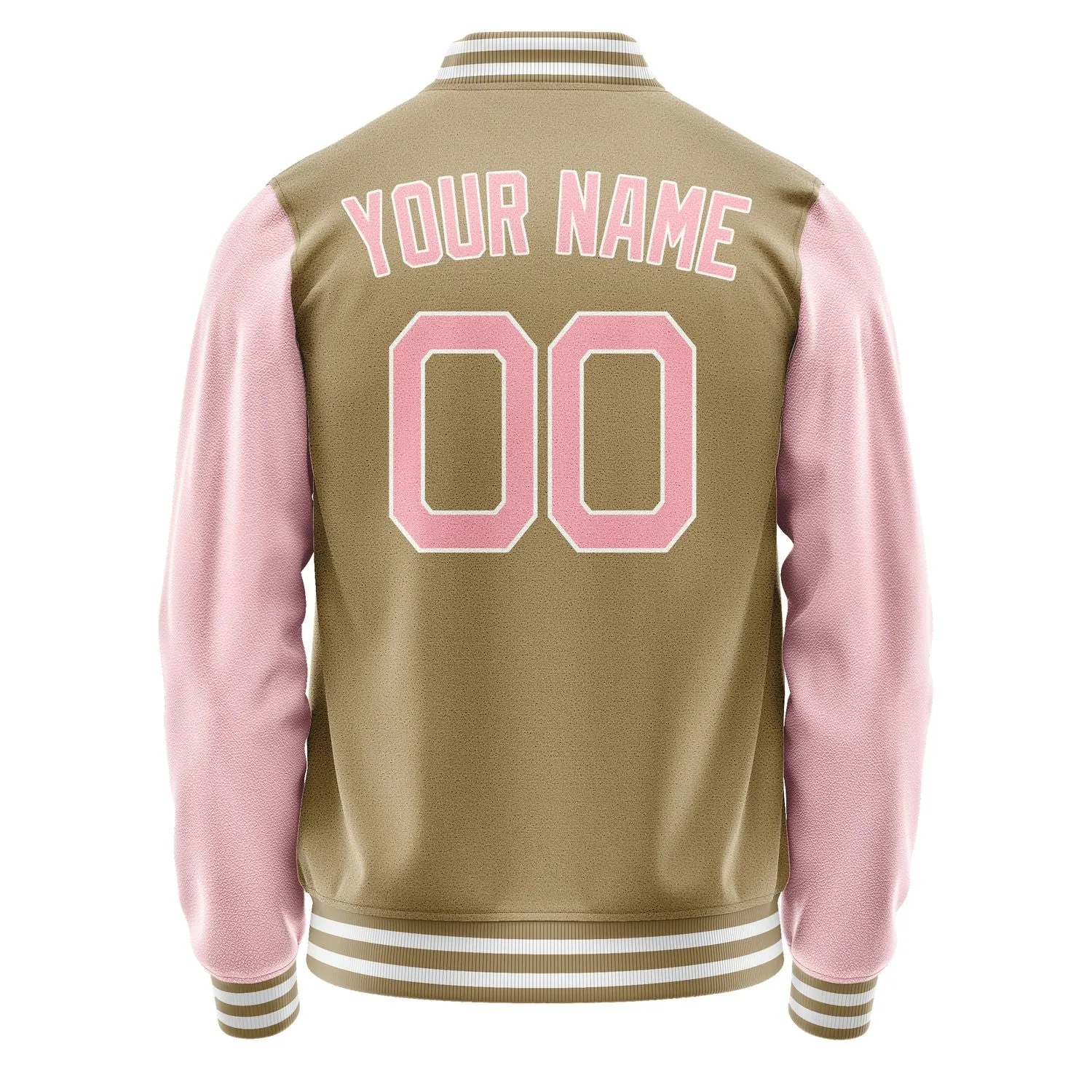 Custom Light Khaki Light Pink Jacket