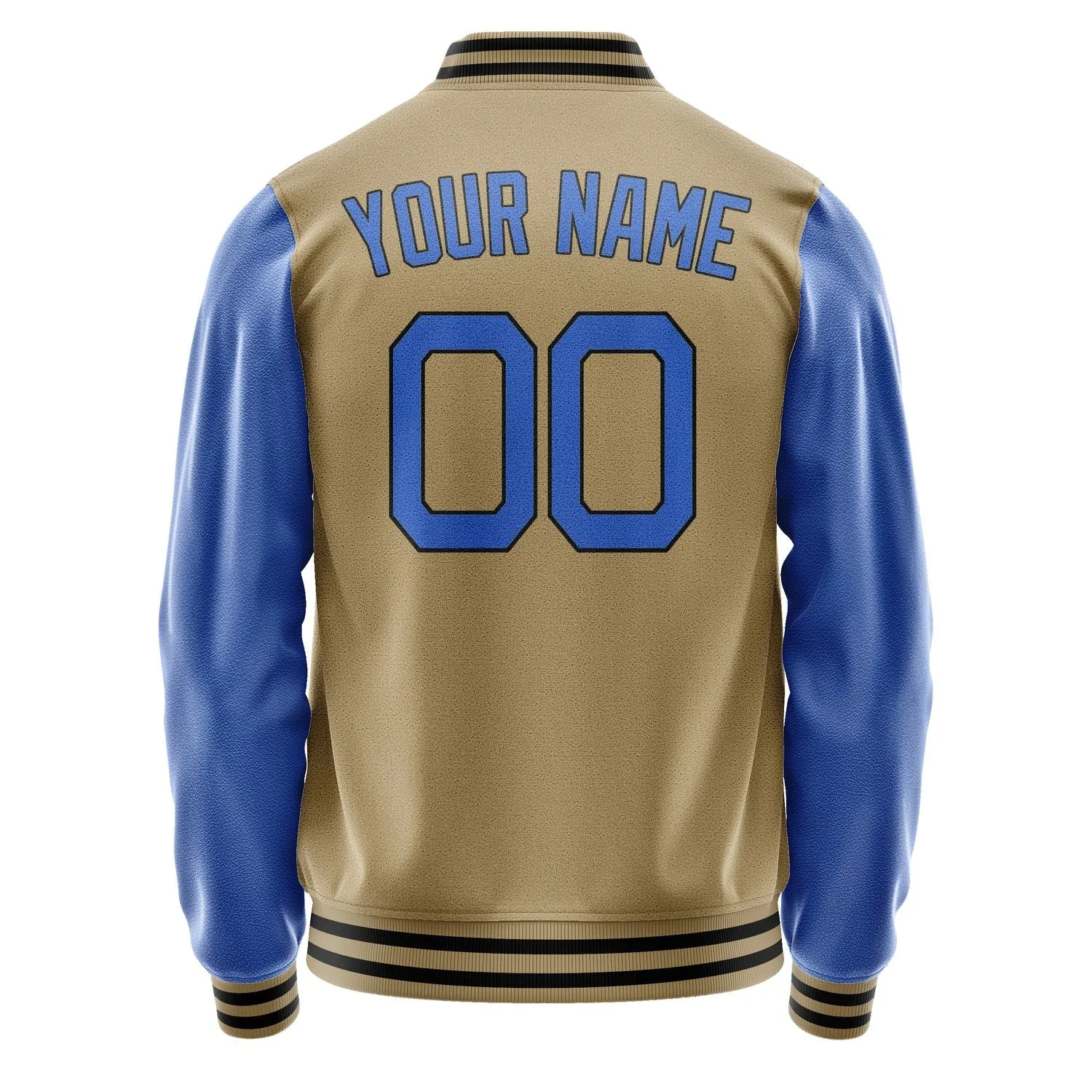 Custom Light Khaki Sky Blue Jacket