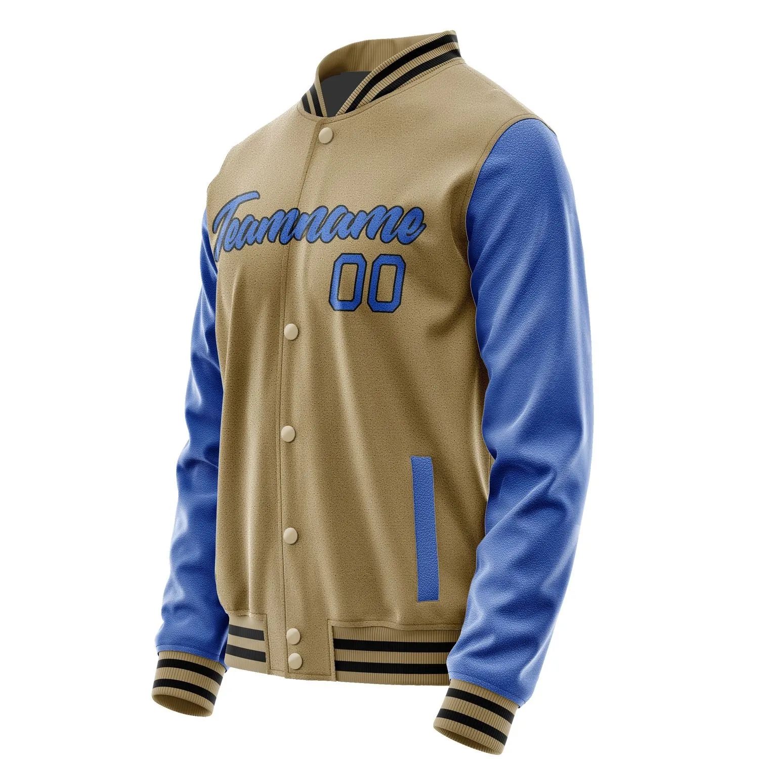 Custom Light Khaki Sky Blue Jacket