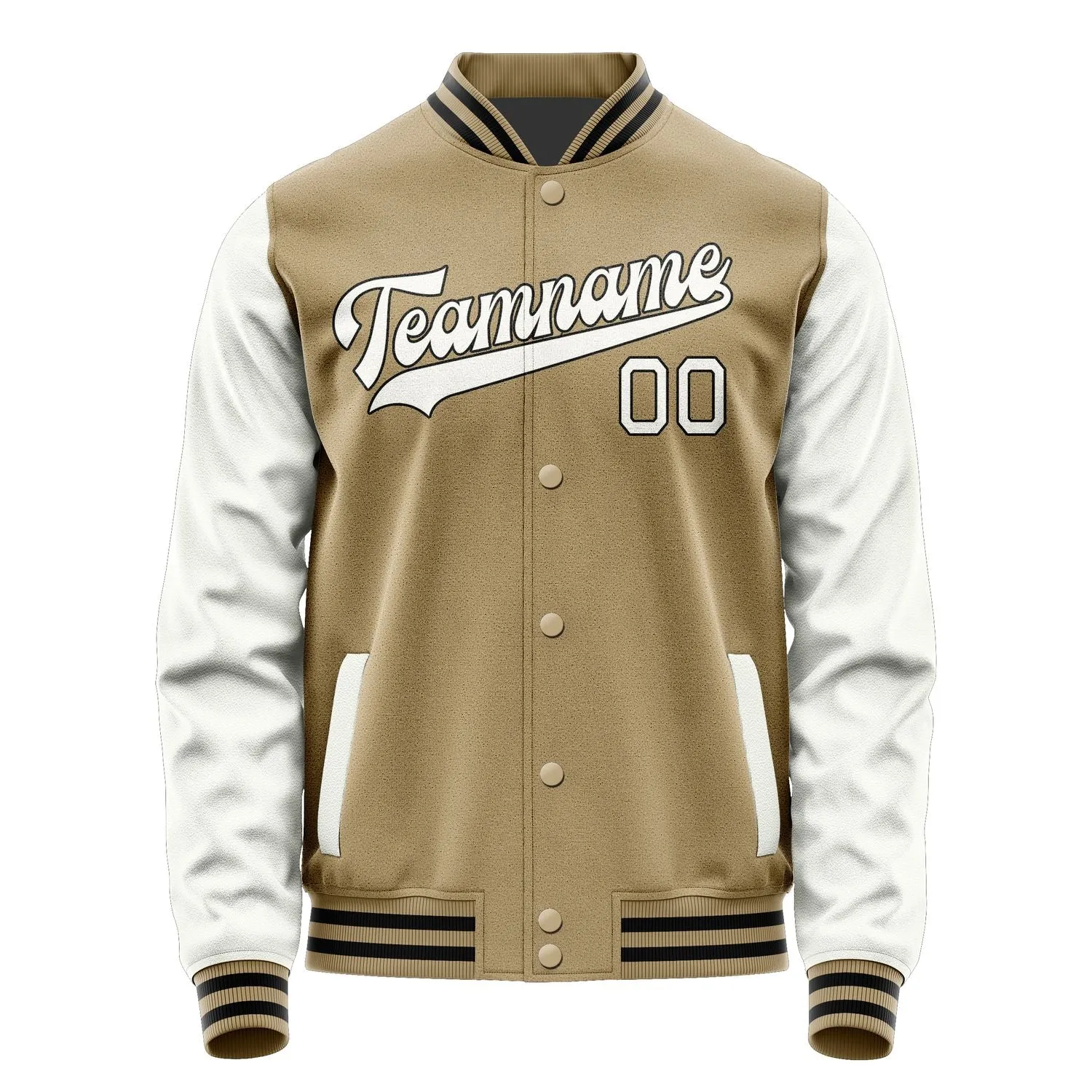 Custom Light Khaki White Jacket