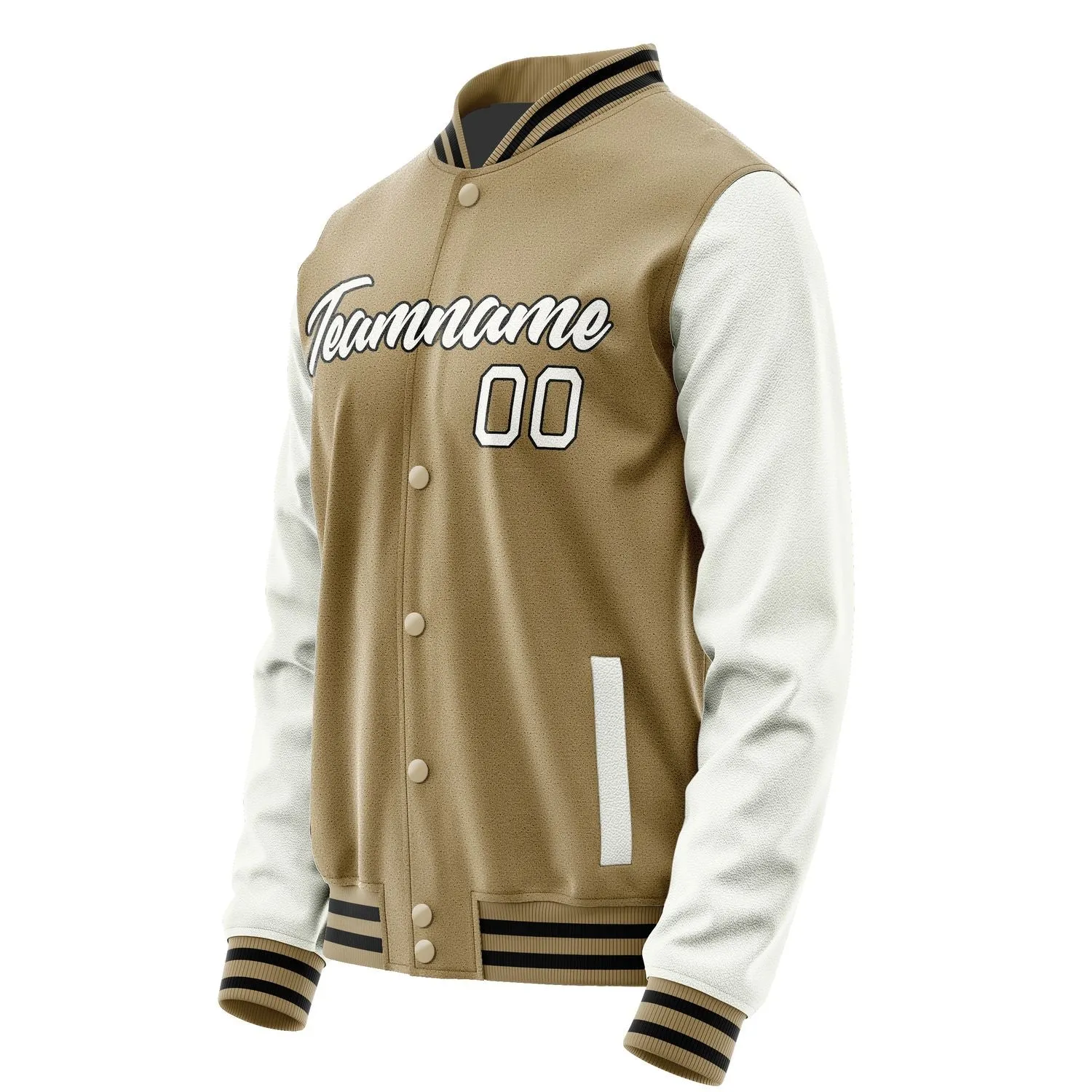 Custom Light Khaki White Jacket