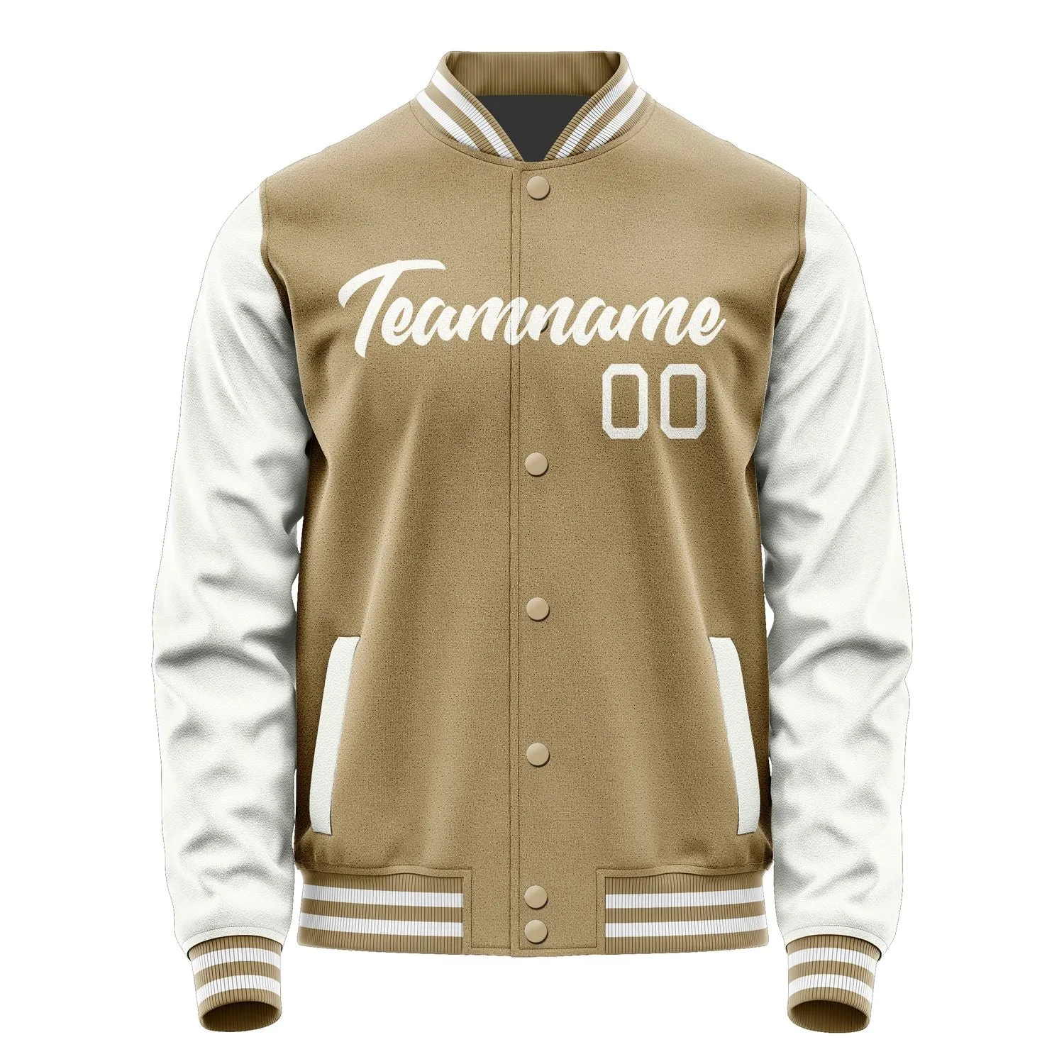 Custom Light Khaki White Jacket