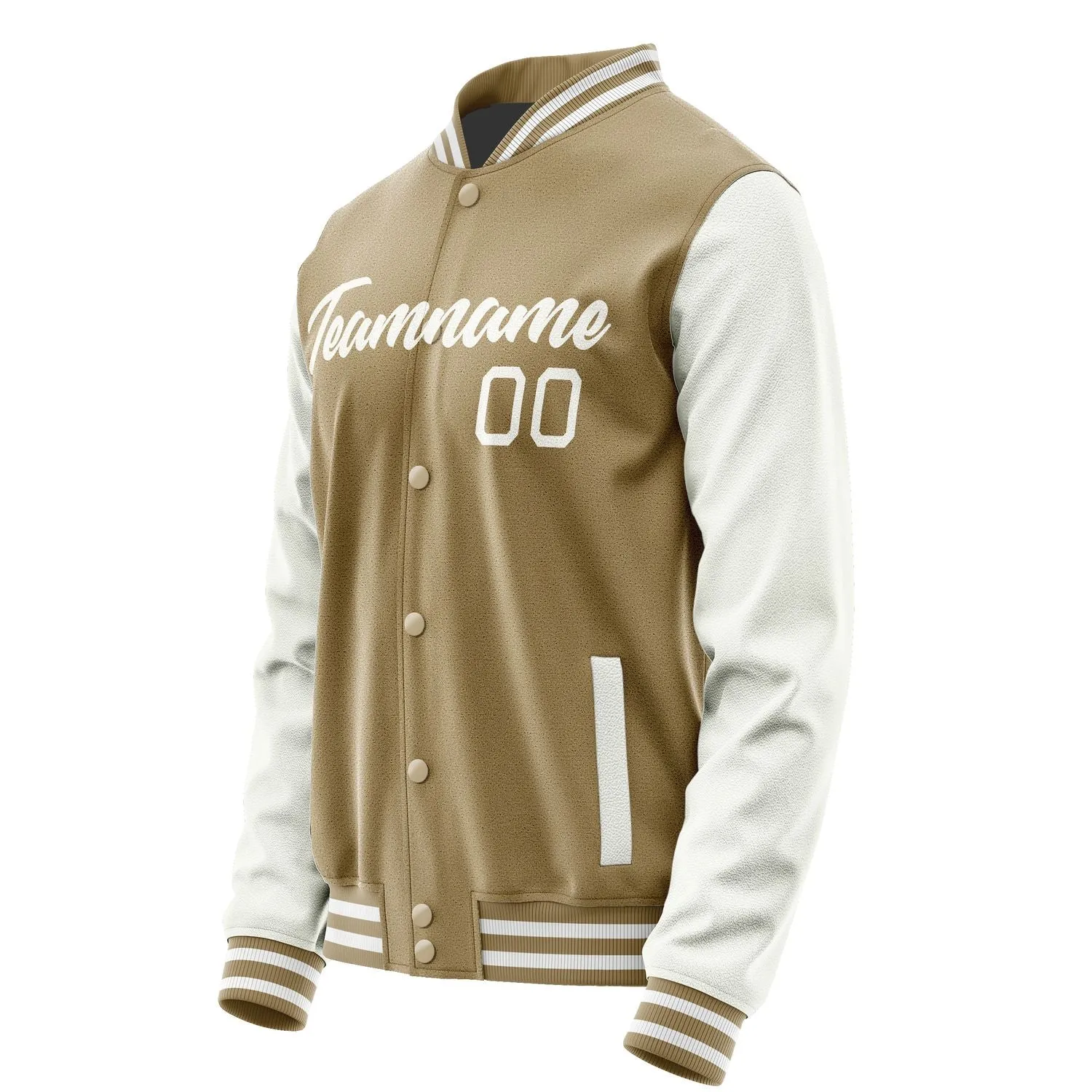 Custom Light Khaki White Jacket