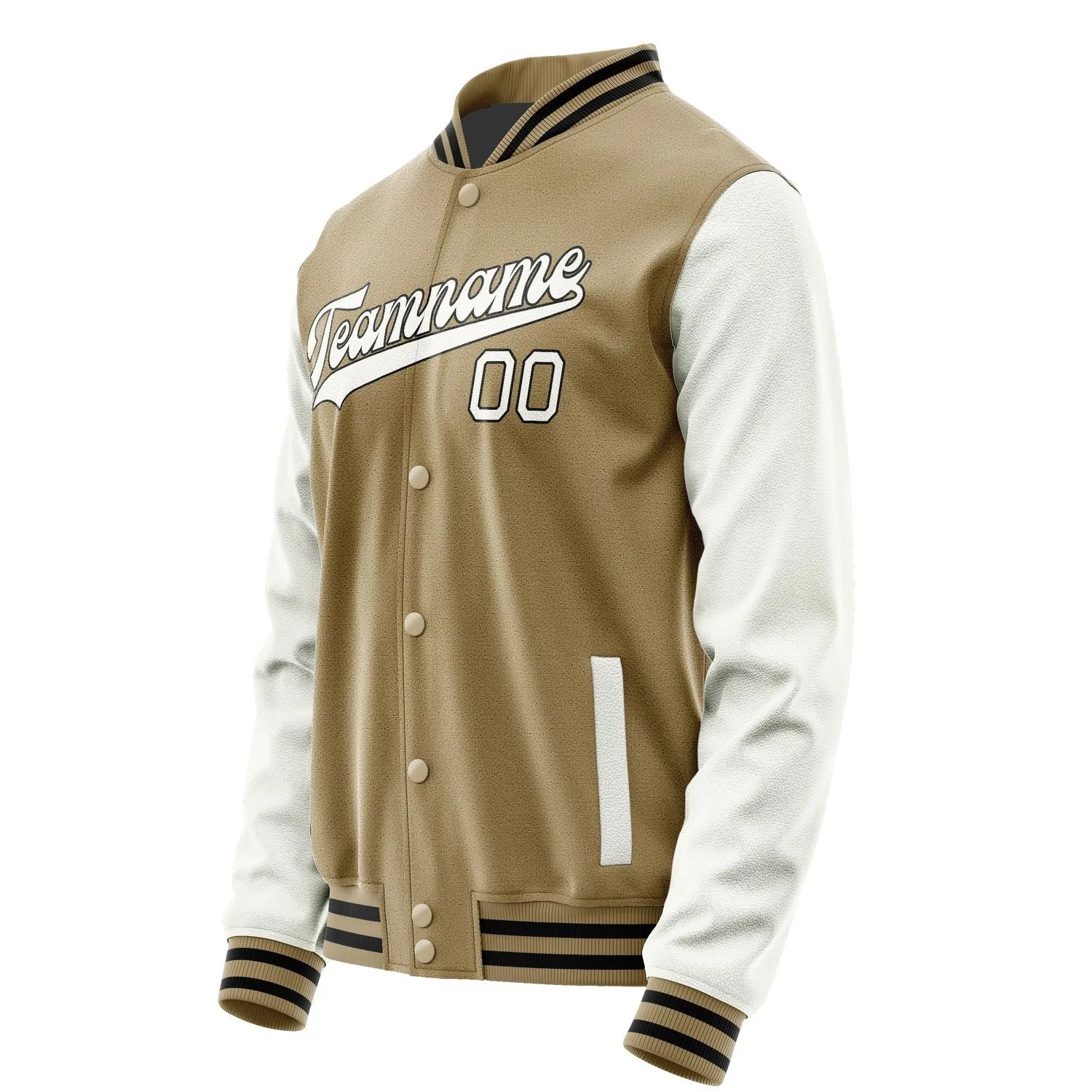 Custom Light Khaki White Jacket