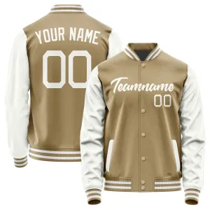 Custom Light Khaki White Jacket