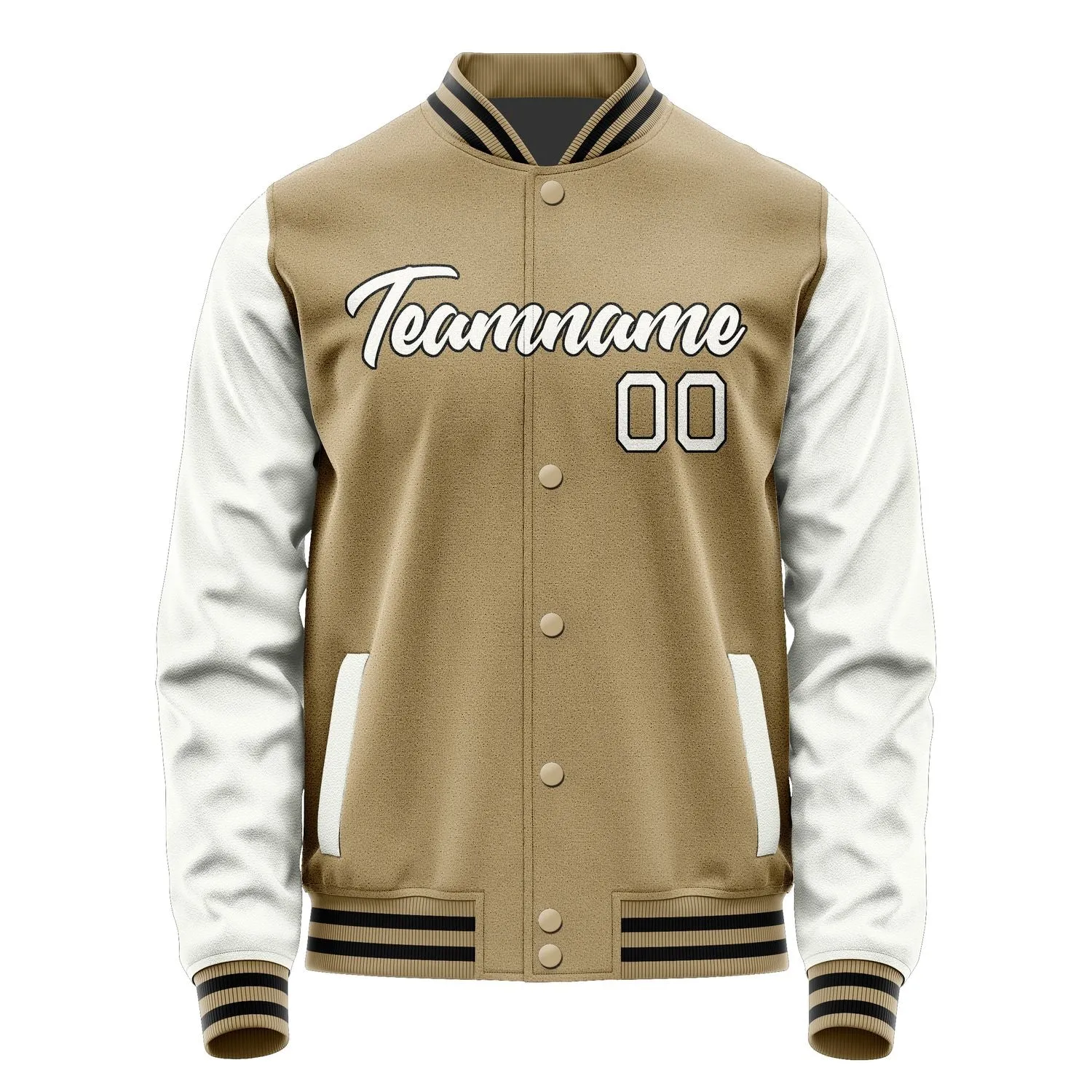 Custom Light Khaki White Jacket