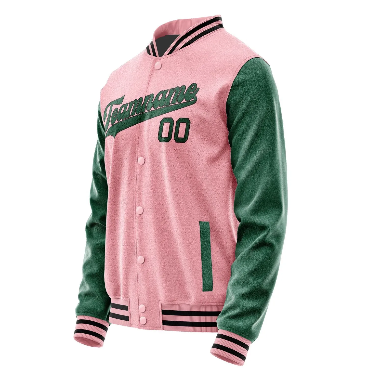 Custom Light Pink Green Jacket