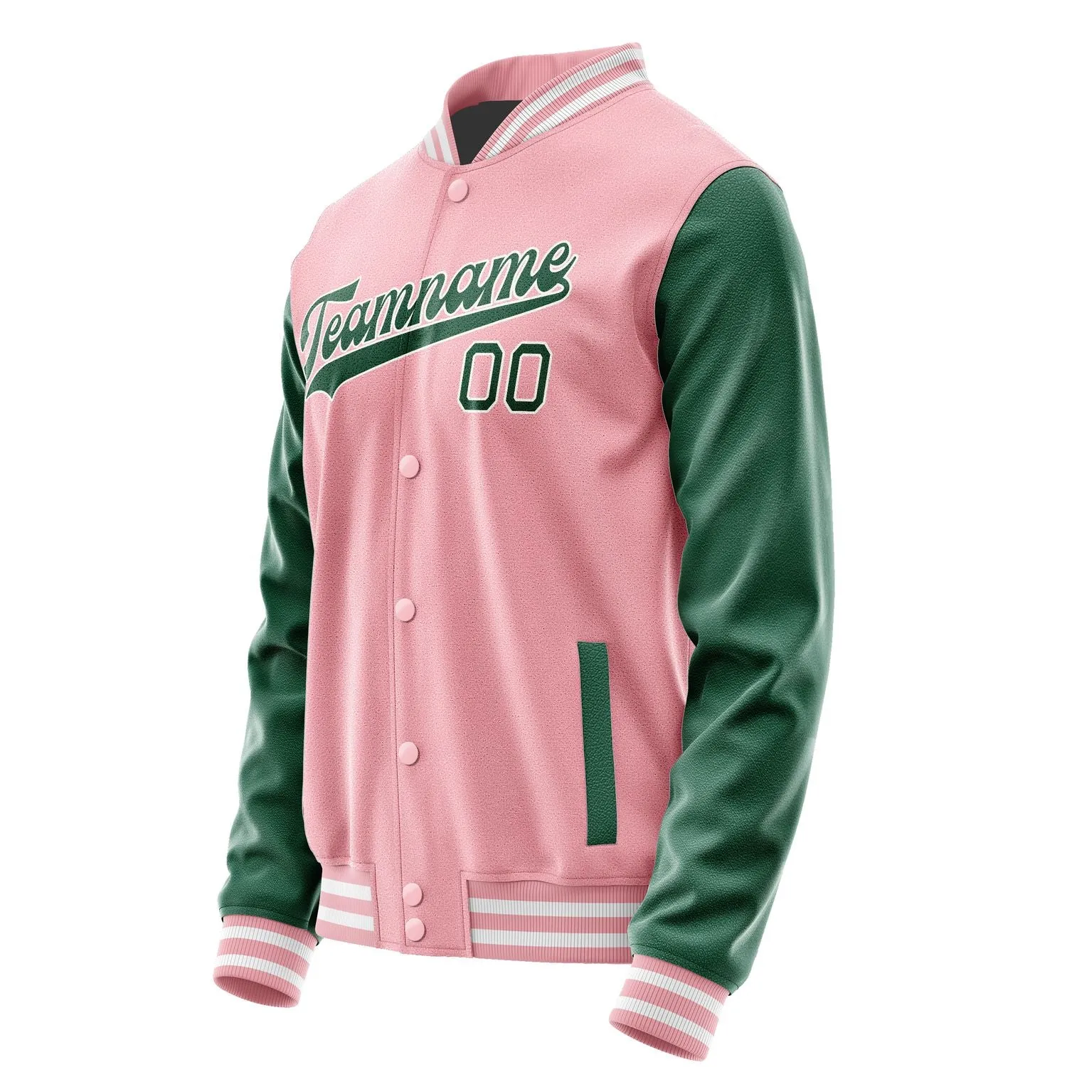 Custom Light Pink Green Jacket