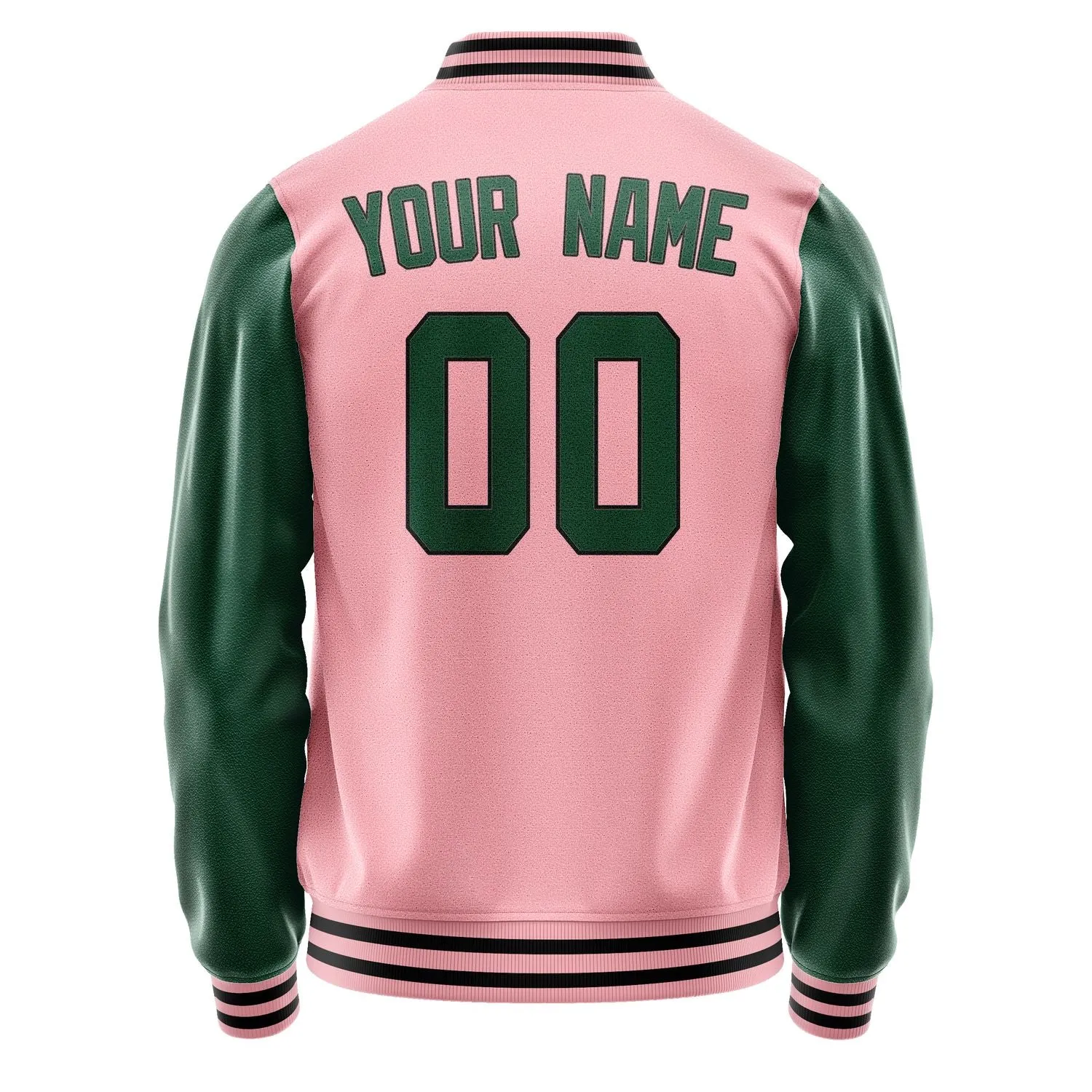 Custom Light Pink Green Jacket