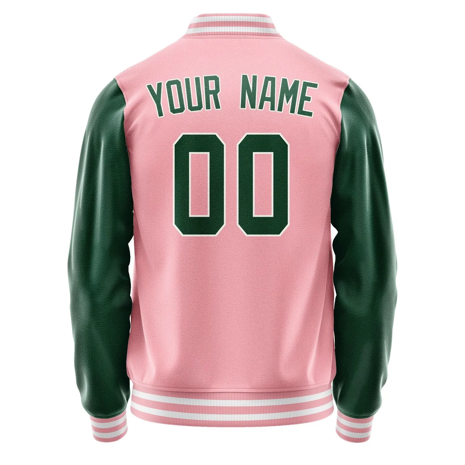 Custom Light Pink Green Jacket