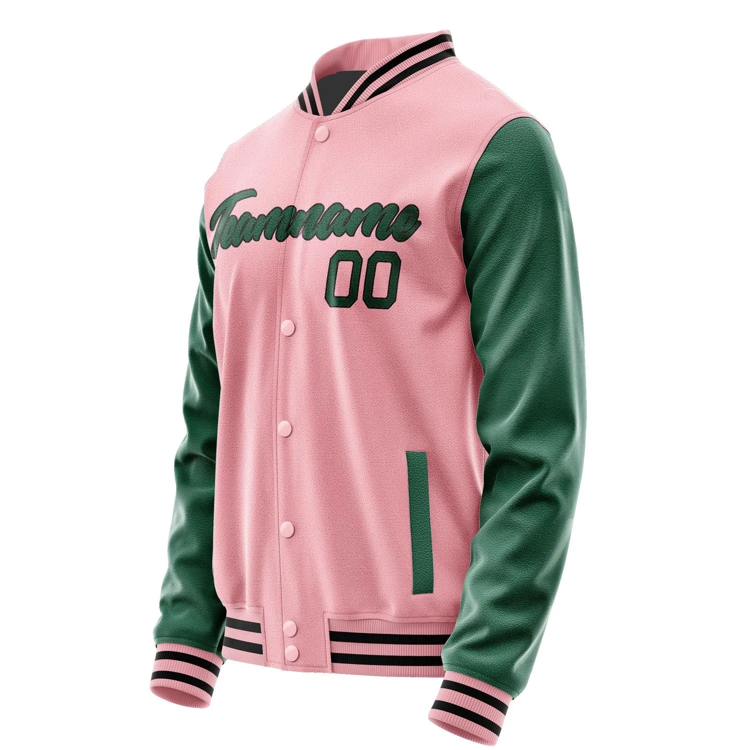 Custom Light Pink Green Jacket