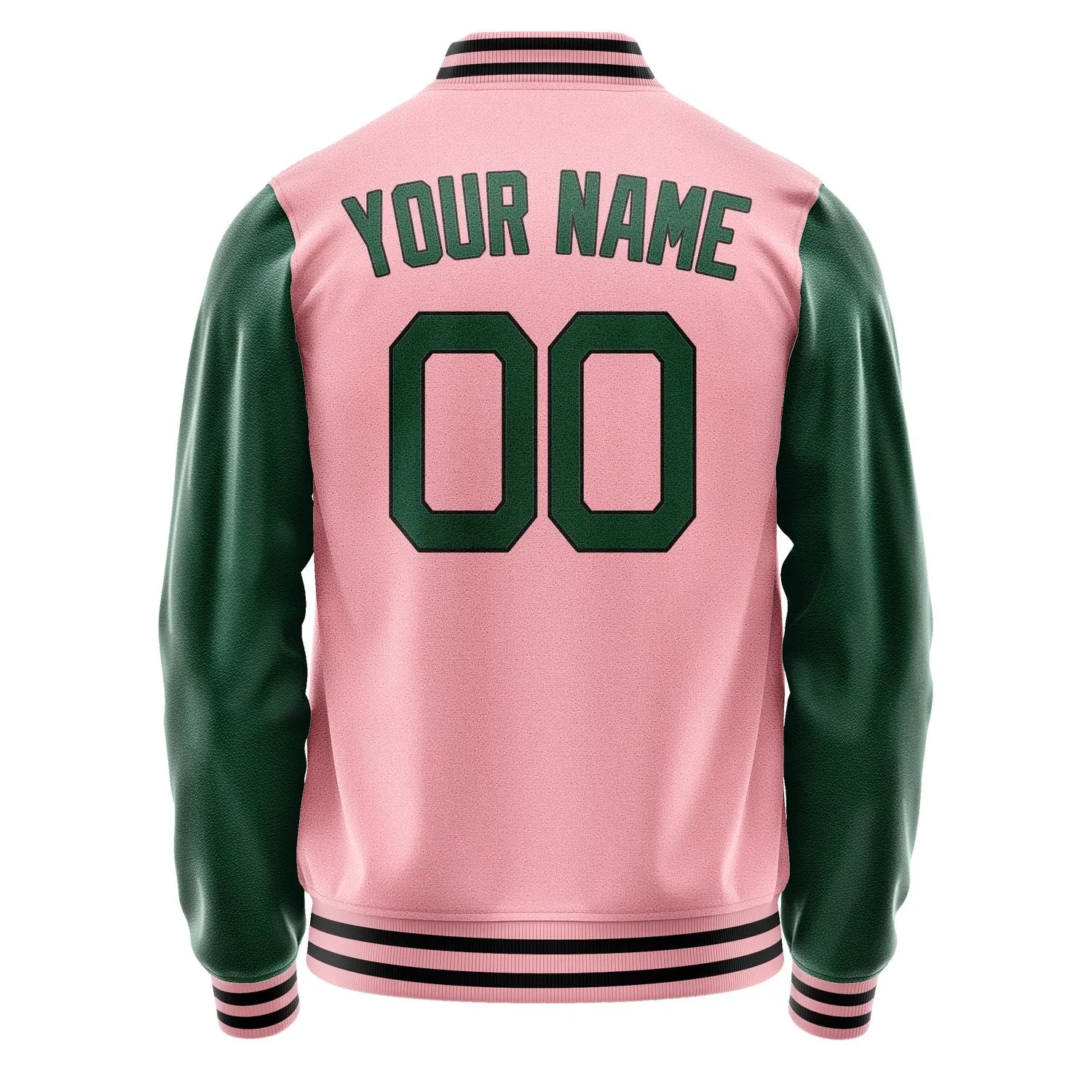 Custom Light Pink Green Jacket