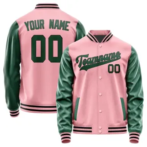 Custom Light Pink Green Jacket