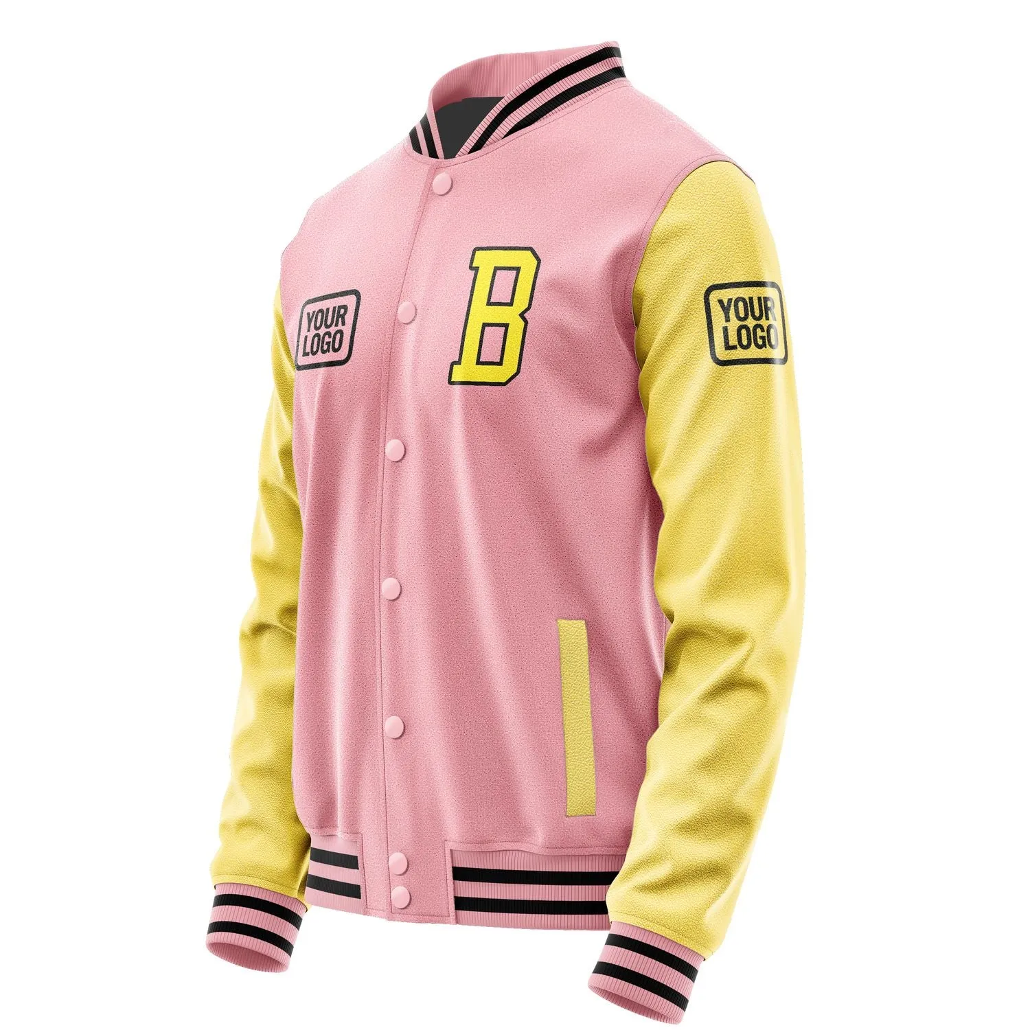 Custom Light Pink Light Yellow Jacket