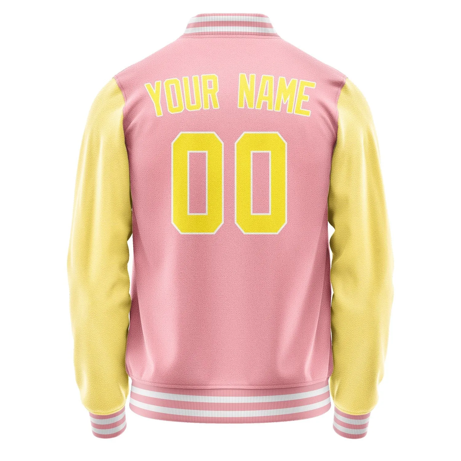 Custom Light Pink Light Yellow Jacket