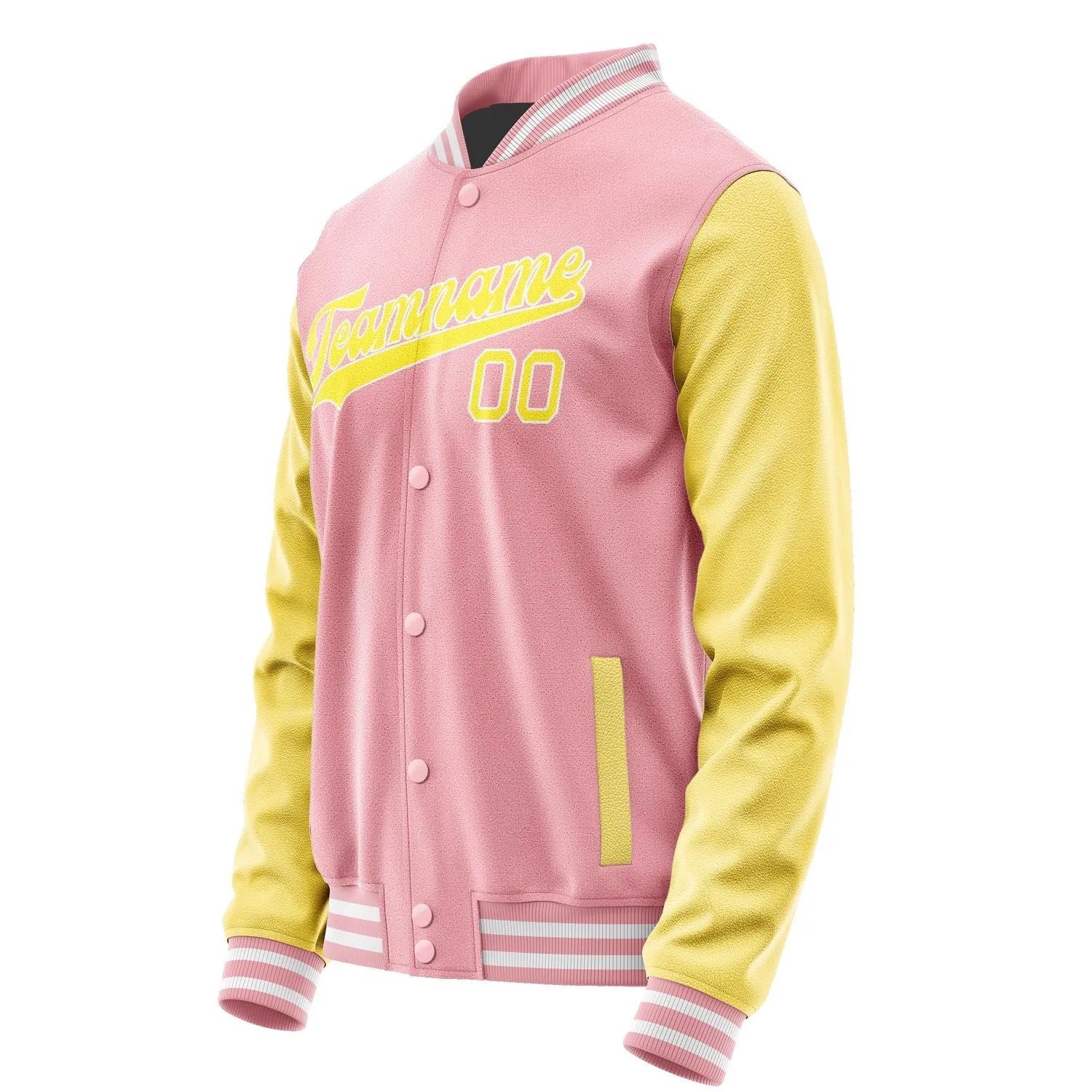 Custom Light Pink Light Yellow Jacket