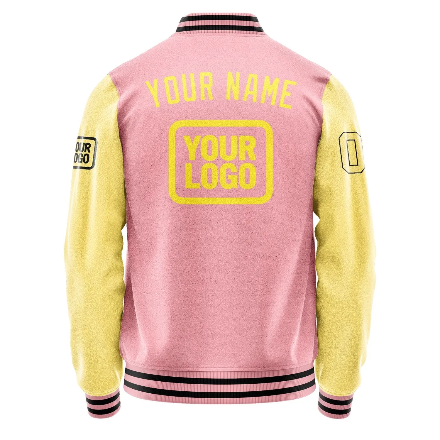 Custom Light Pink Light Yellow Jacket