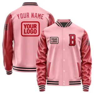 Custom Light Pink Red Jacket