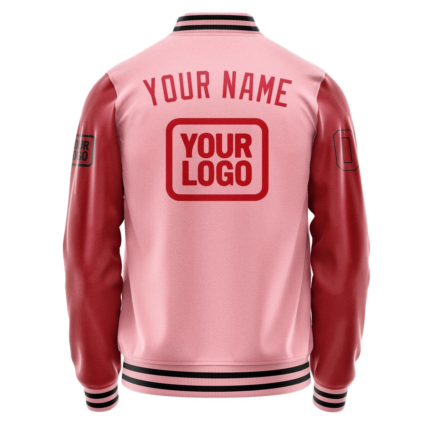 Custom Light Pink Red Jacket
