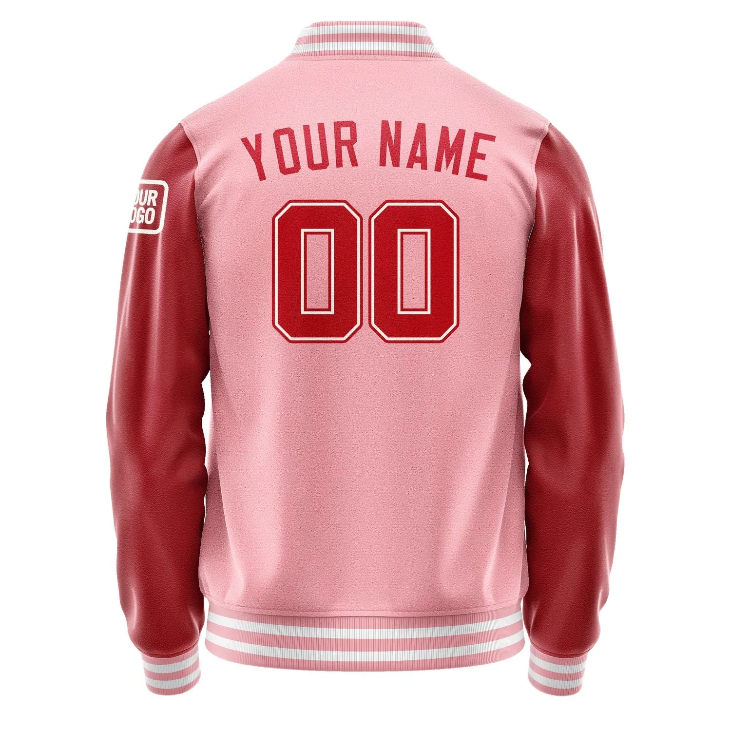 Custom Light Pink Red Jacket