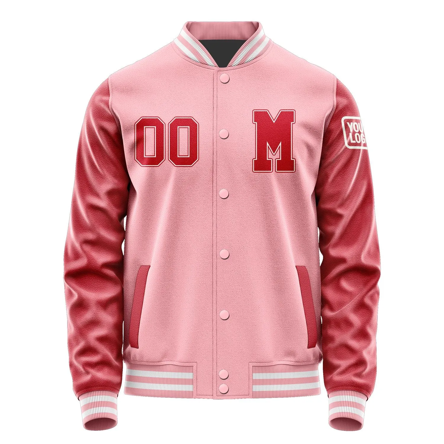 Custom Light Pink Red Jacket