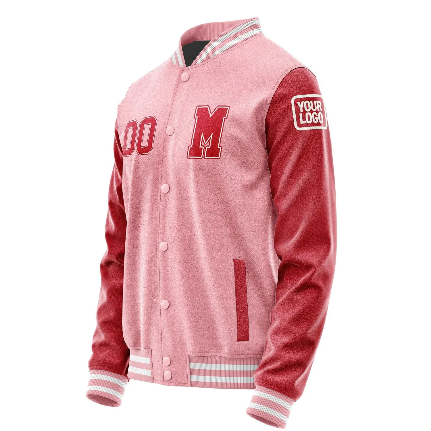 Custom Light Pink Red Jacket