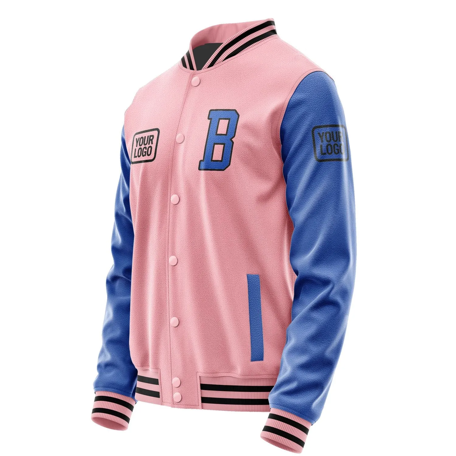 Custom Light Pink Sky Blue Jacket