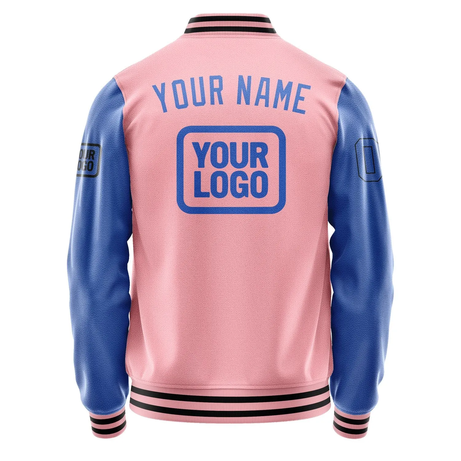 Custom Light Pink Sky Blue Jacket