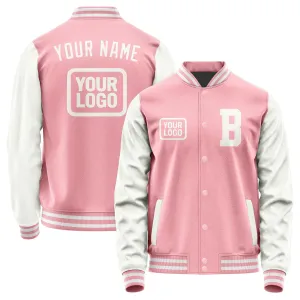 Custom Light Pink White Jacket