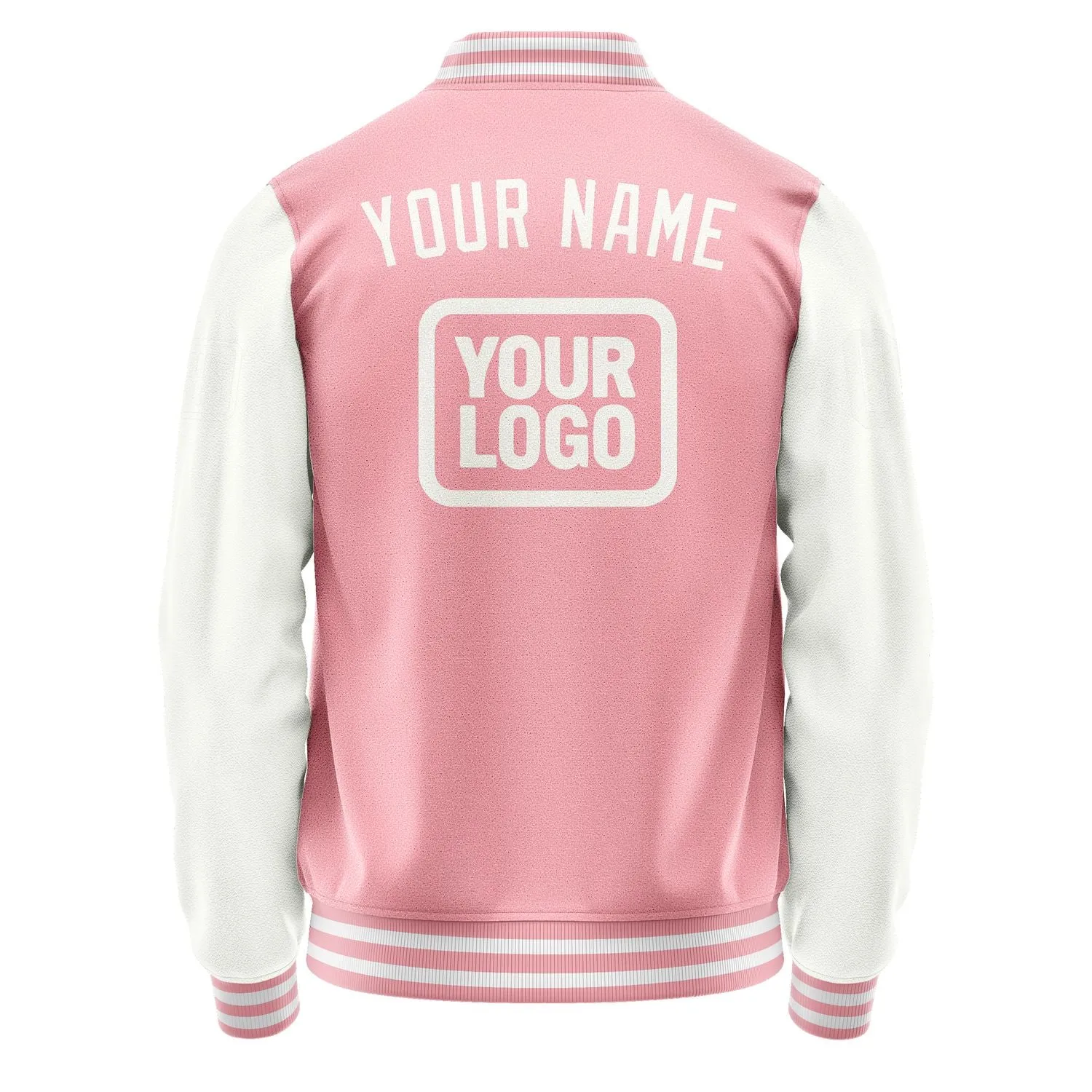 Custom Light Pink White Jacket
