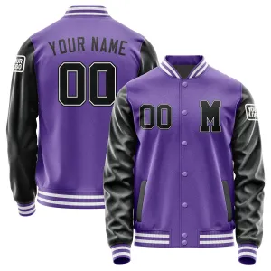 Custom Light Purple Black Jacket