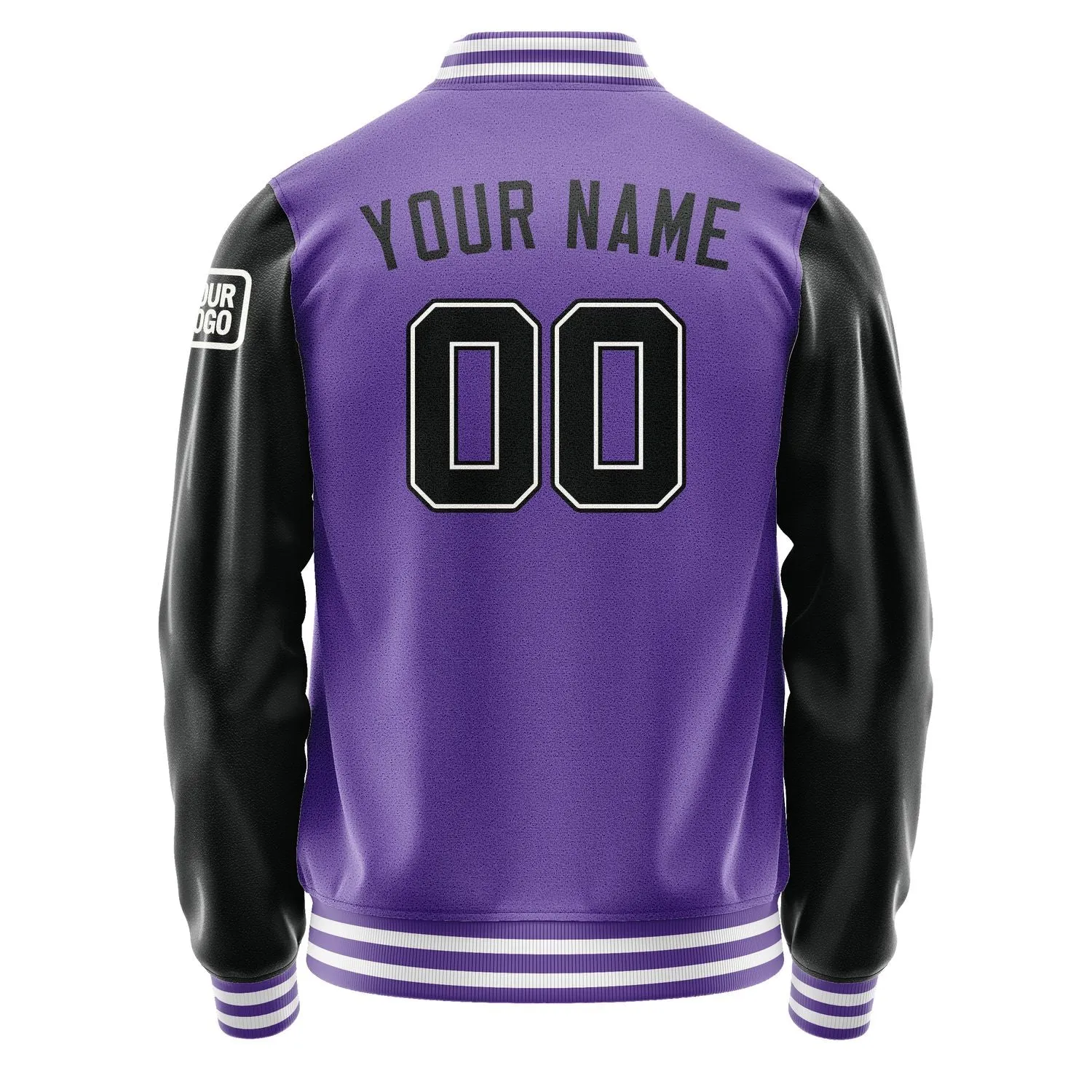 Custom Light Purple Black Jacket