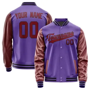 Custom Light Purple Crimson Red Jacket