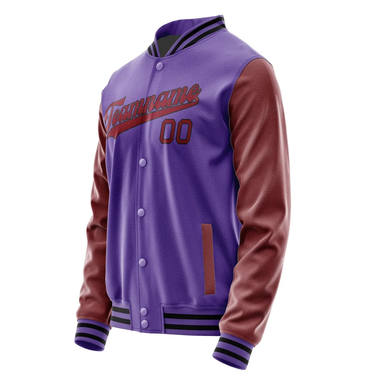Custom Light Purple Crimson Red Jacket