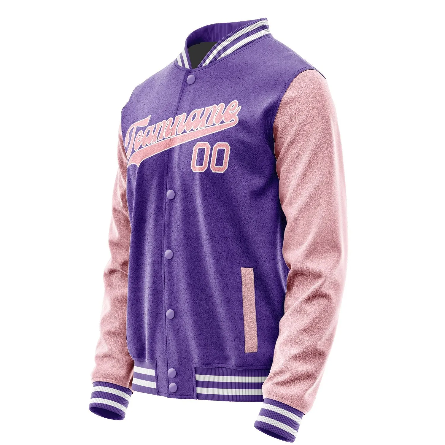 Custom Light Purple Light Pink Jacket