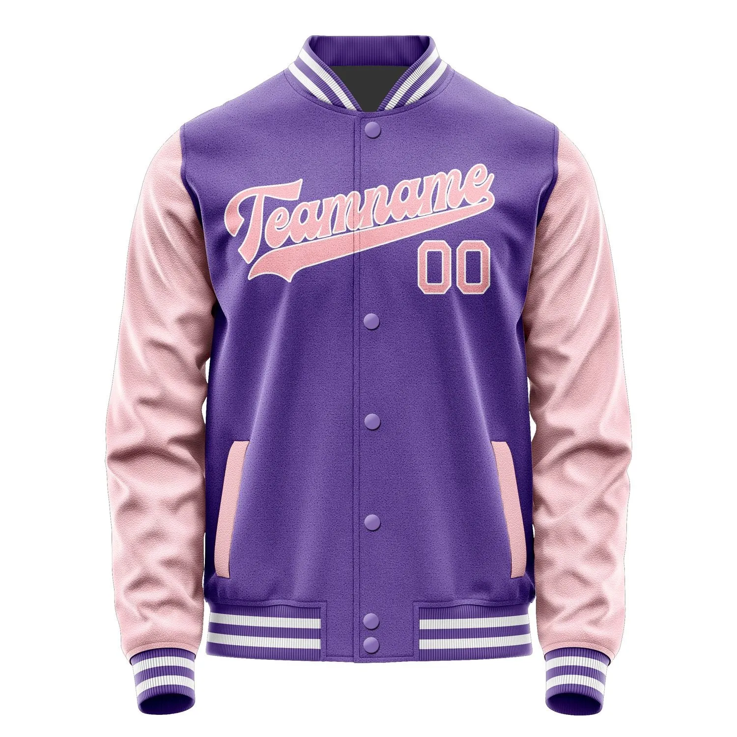 Custom Light Purple Light Pink Jacket