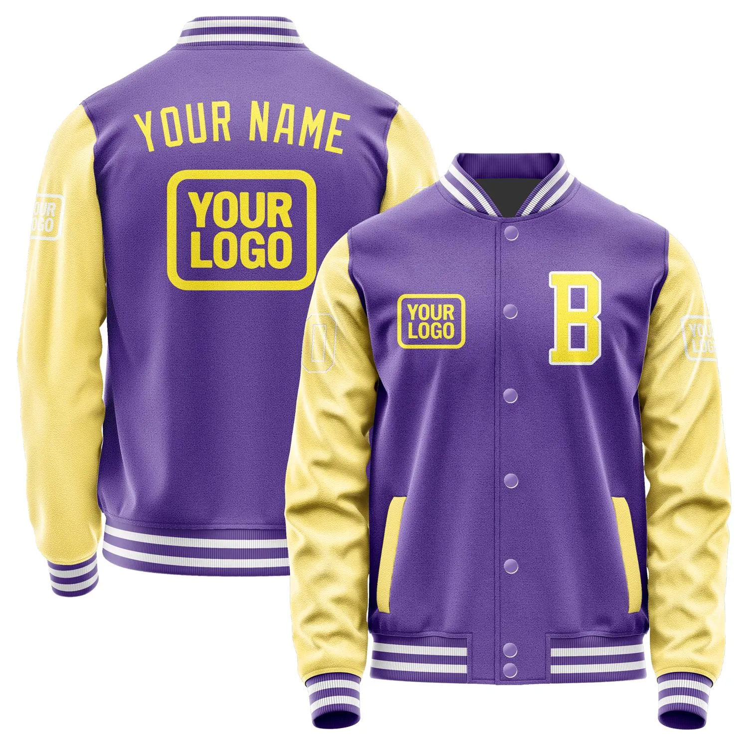 Custom Light Purple Light Yellow Jacket