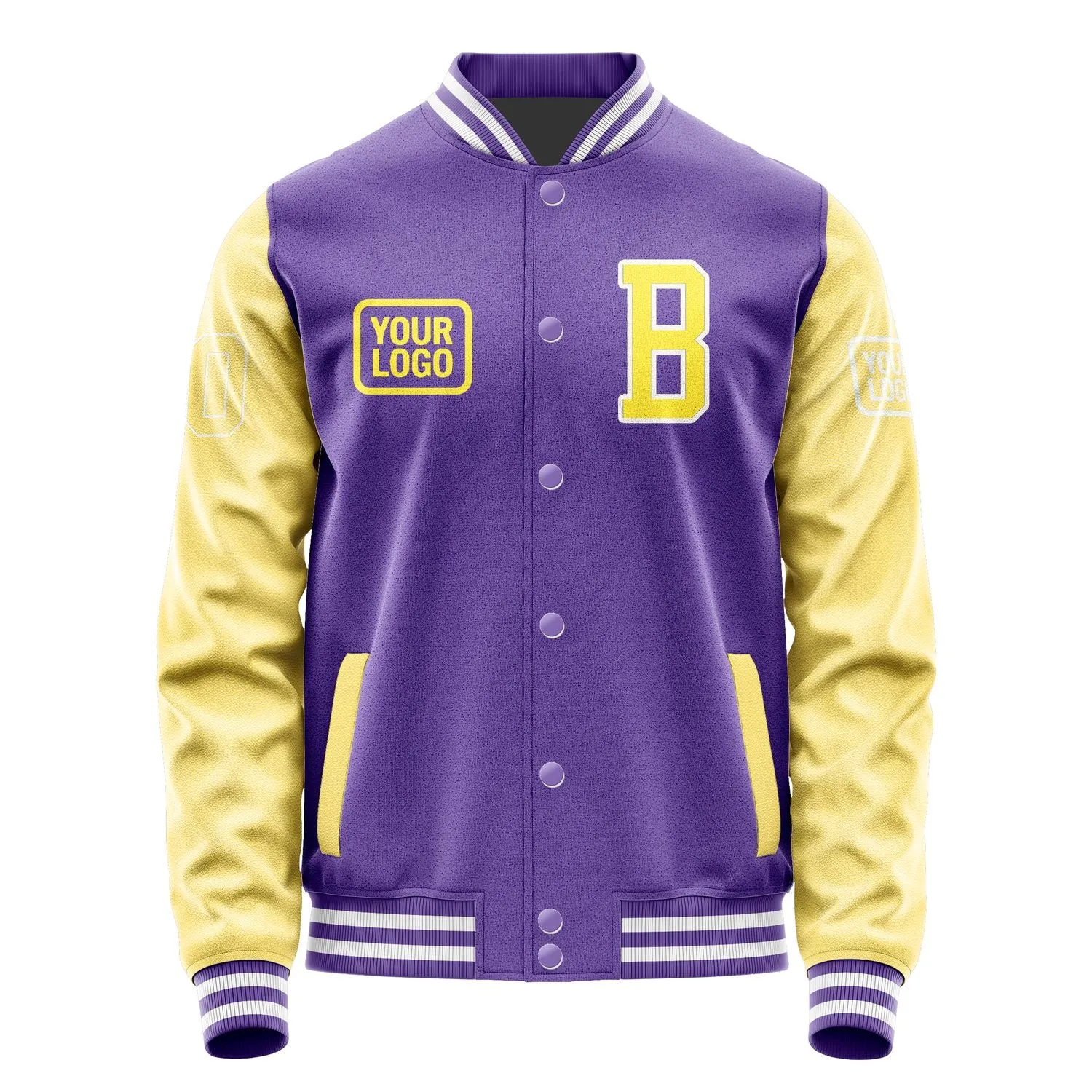 Custom Light Purple Light Yellow Jacket