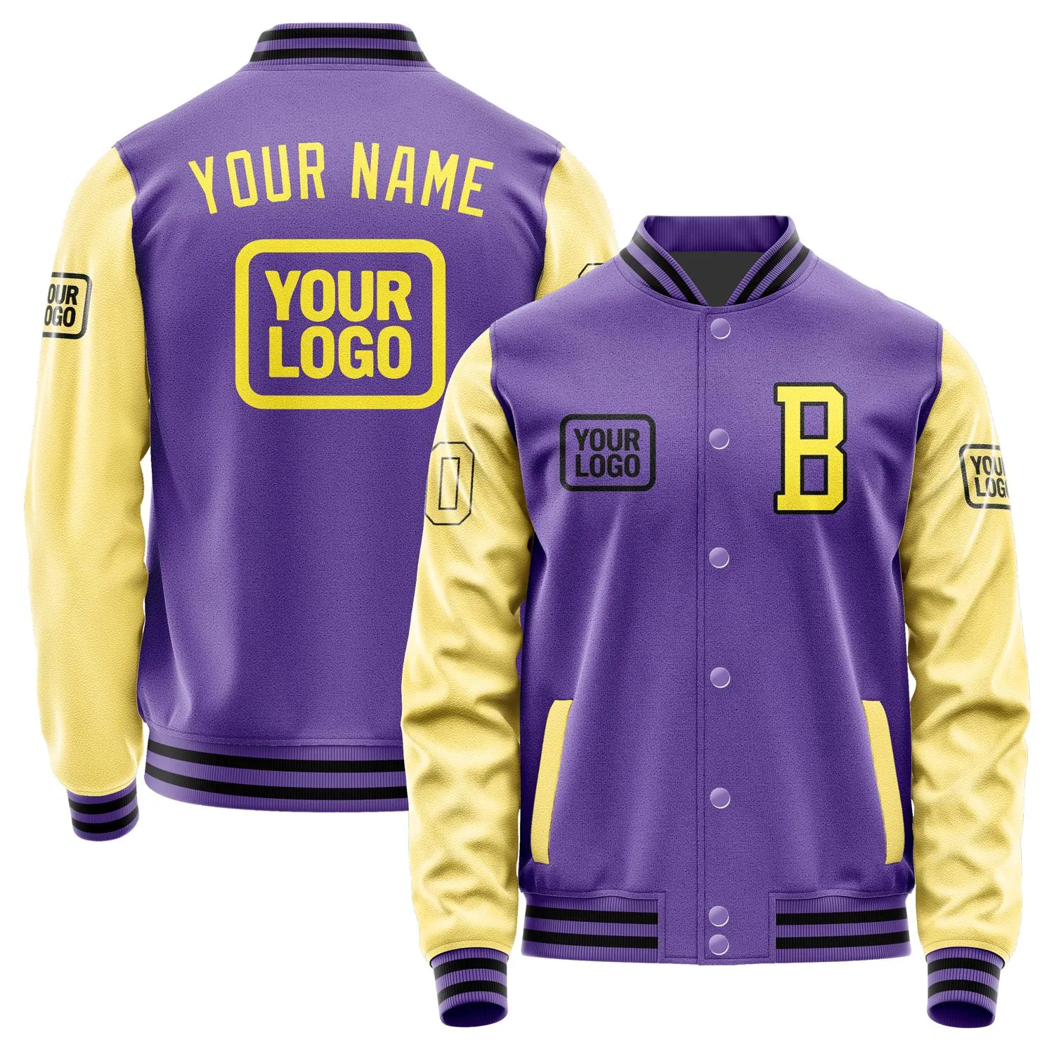 Custom Light Purple Light Yellow Jacket