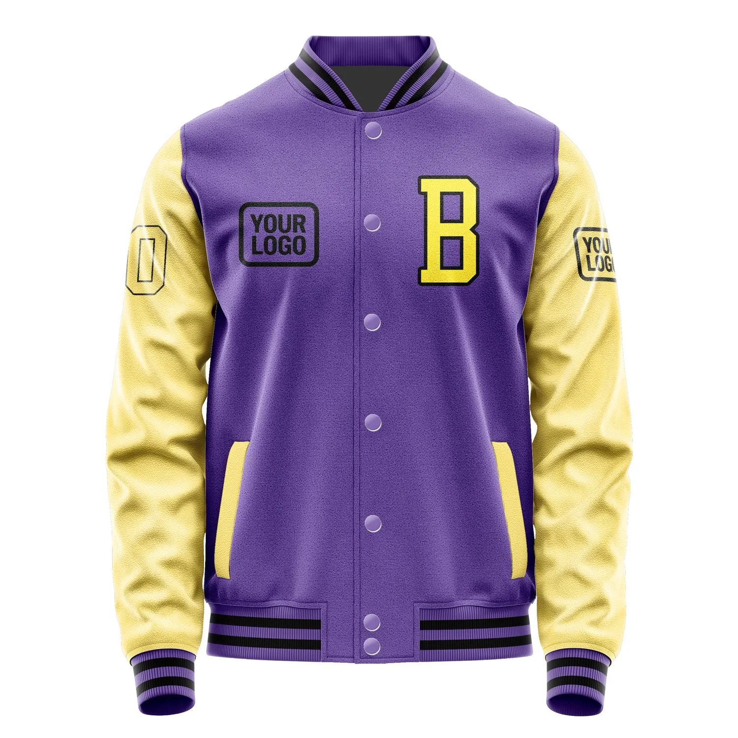 Custom Light Purple Light Yellow Jacket