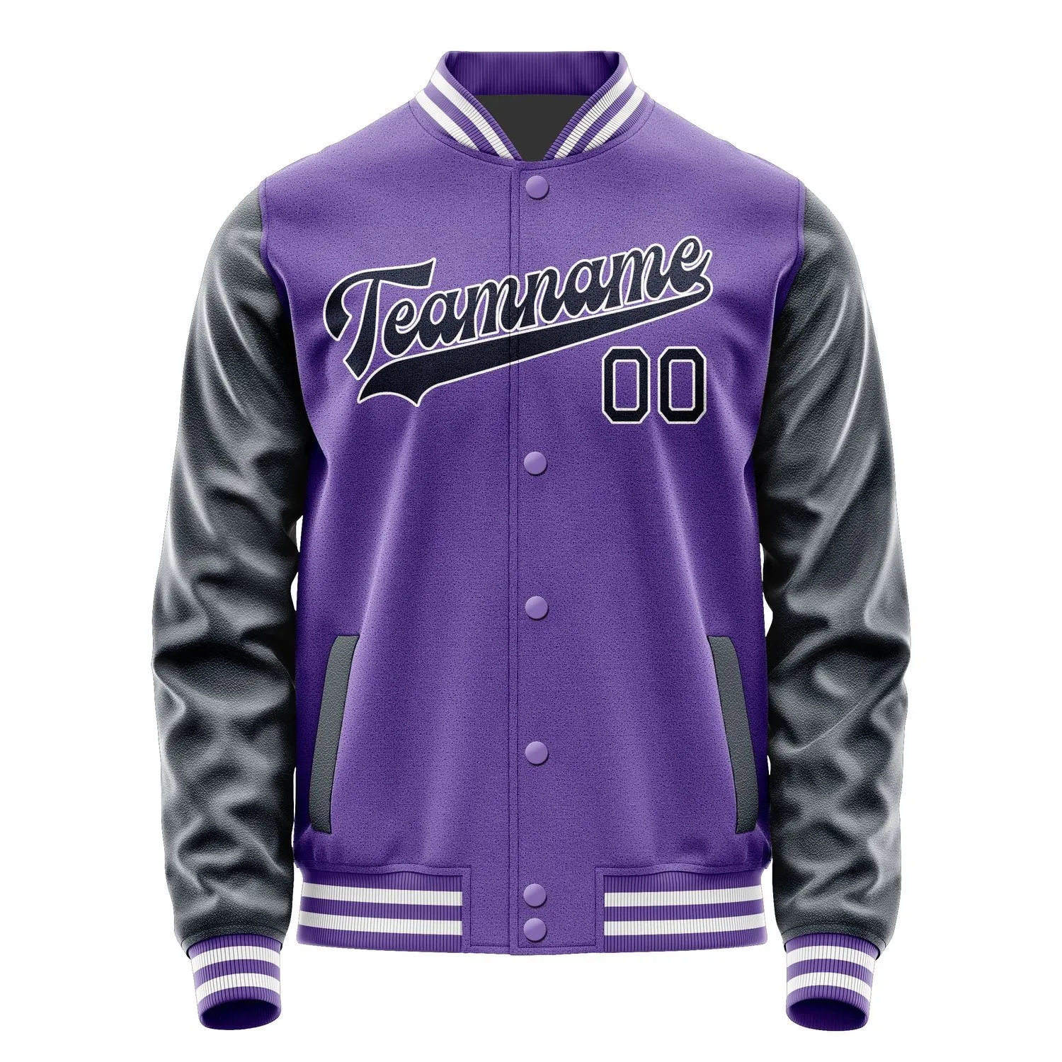 Custom Light Purple Navy Jacket