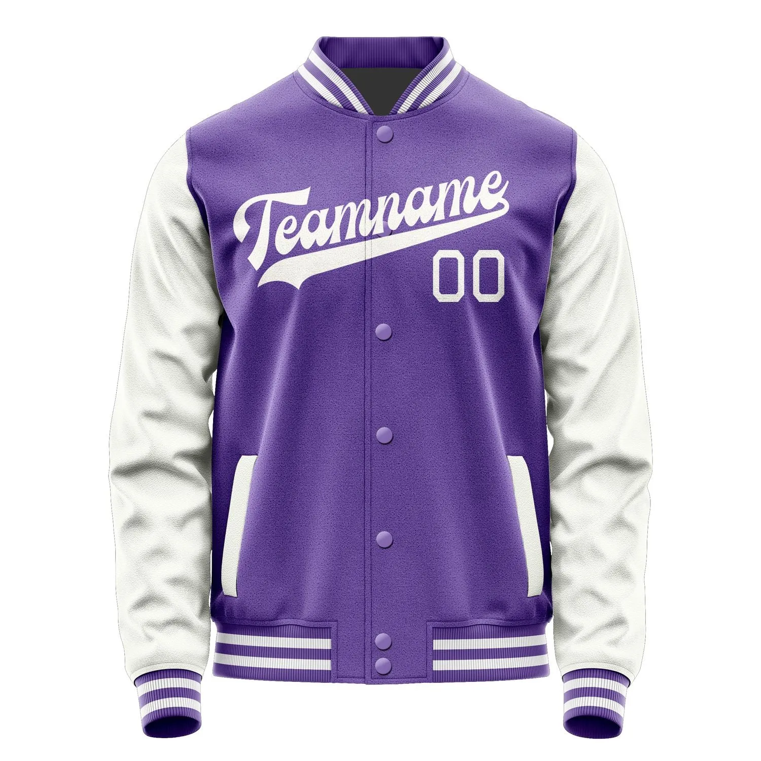 Custom Light Purple White Jacket