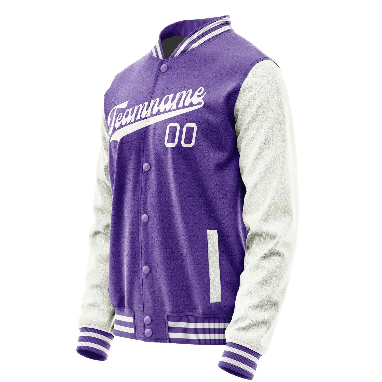 Custom Light Purple White Jacket