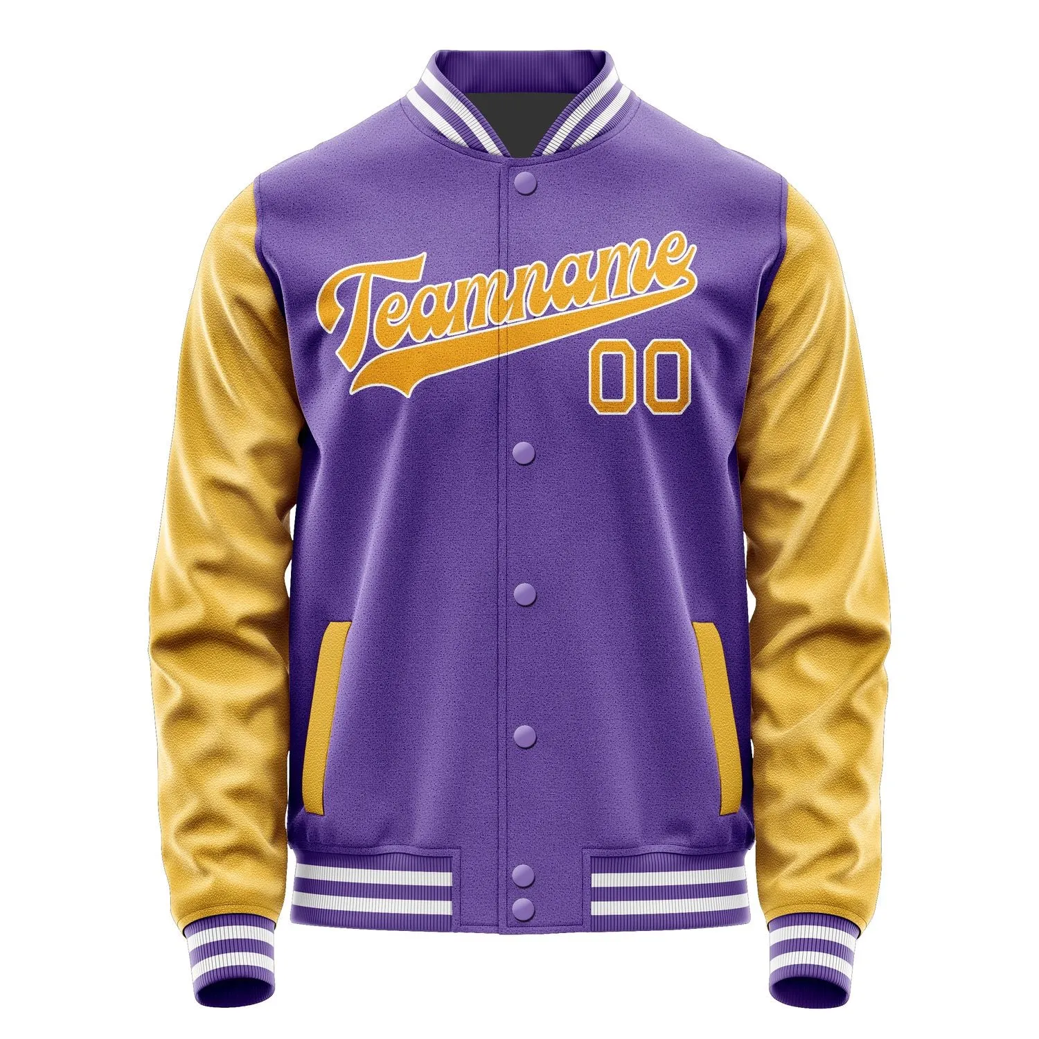 Custom Light Purple Yellow Jacket