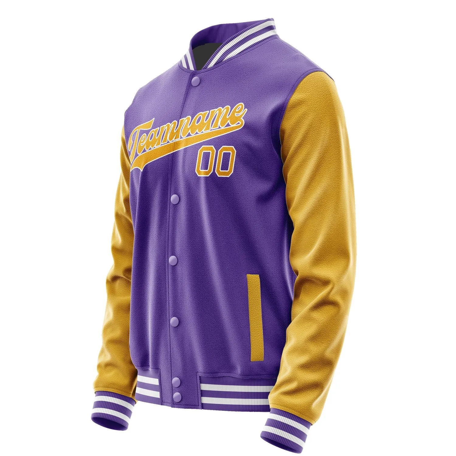 Custom Light Purple Yellow Jacket
